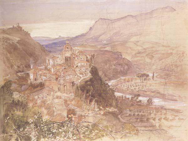 Samuel Palmer The Village of Papigno on the Nar,between Terni and thte Falls Spain oil painting art